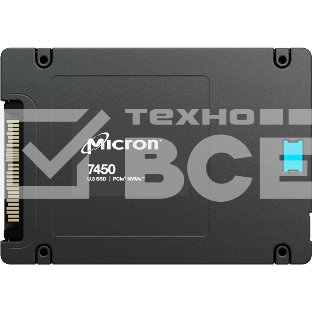 Твердотельный накопитель Micron SSD 7450 PRO, 960GB, U.3(2.5' 15mm), NVMe, PCIe 4.0 x4, 3D TLC, R/W 6800/1400MB/s, IOPs 530 000/85 000, TBW 1700, DWPD 1 (12 мес.)
