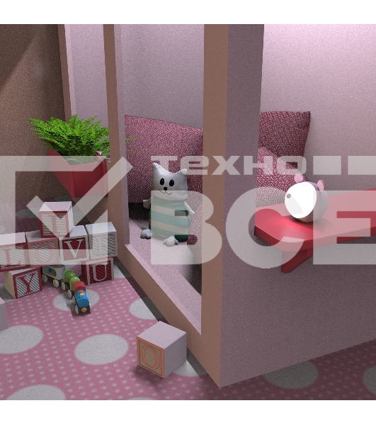 Ночник Gauss NN7024 мышка розовый