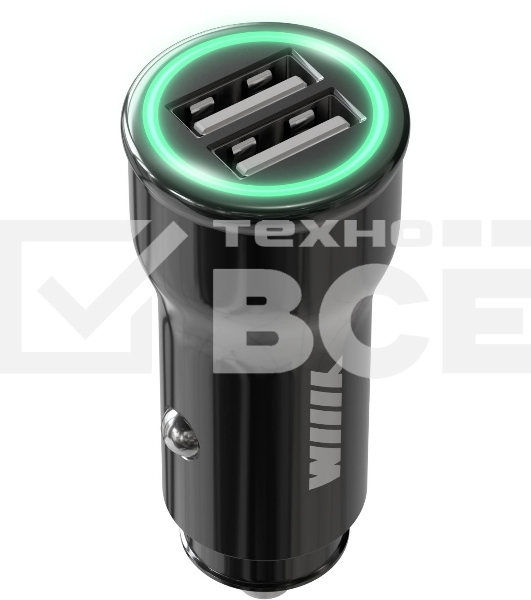 Автомобильное зар./устр. Wiiix UCC-5-2-01-ANT 2.4A (PD) 2xUSB черный