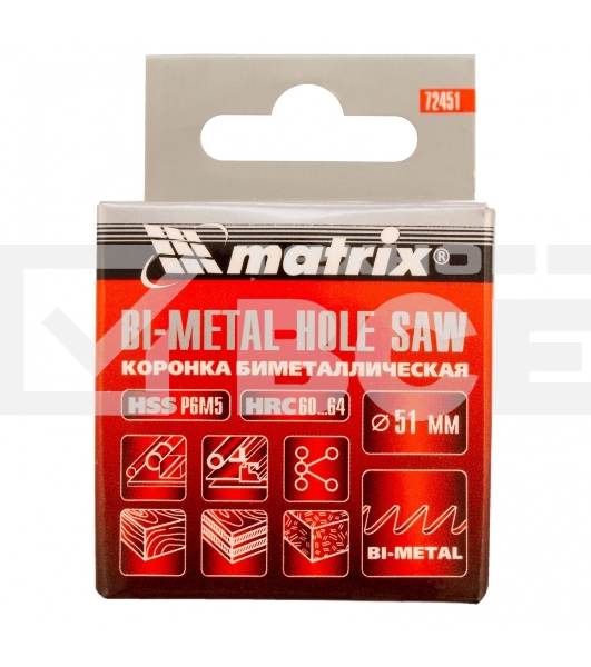 Коронка MATRIX BIMETAL, 51 мм 72451