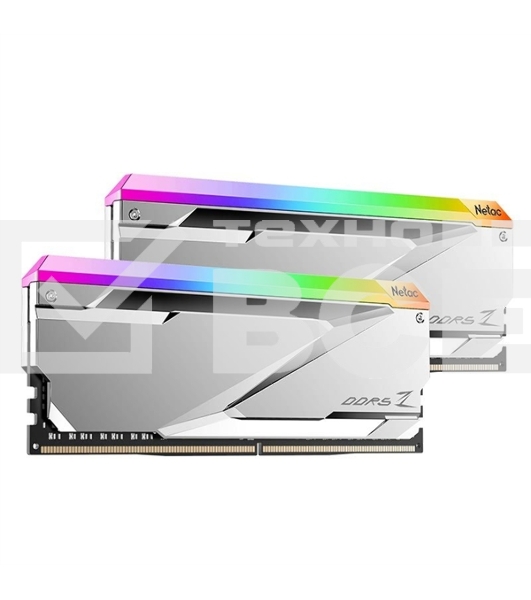 Оперативная память NETAC, DDR5, 32GB (2x16GB), 6600MHz, CL34, с радиаторами, RGB, серебристый
