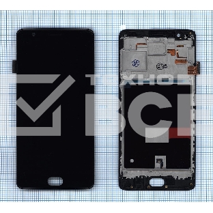 Дисплей для OnePlus 3T (TFT) черный c рамкой