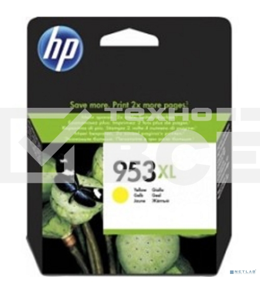 Картридж струйный HP 953XL F6U18AE желтый для HP OJP 8710/8715/8720/8730/8210/8725 (1600стр.)