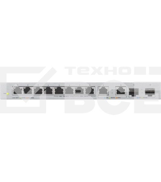 Коммутатор Zyxel XGS1010-12-ZZ0102F 8x1 Гбит/с 2x2.5 Гбит/с 2SFP+ неуправляемый