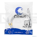 Патч-корд Cabeus PC-UTP-RJ45-Cat.5e-2m U/UTP, cat.5е, 2xRJ45/8p8c, неэкранированный, серый, PVC, 2м, фото 1