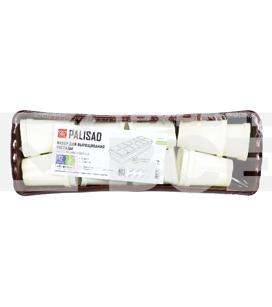 Набор для рассады Palisad поддон 470х166х82 мм, 12 горшочков по 250 мл. с выдвижным дном