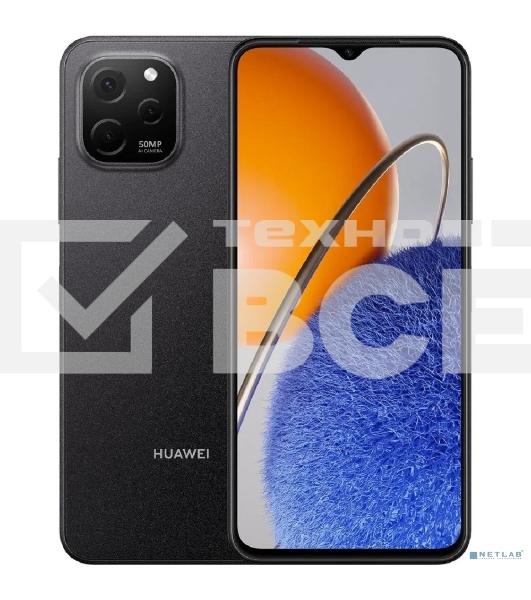 Смартфон Huawei Nova Y61, 4/128Gb, черный