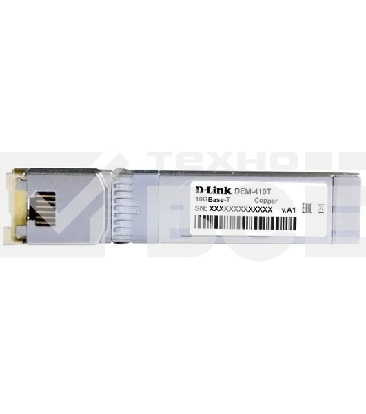 Трансивер D-Link 410T/A2A SFP+ с 1 портом 10GBase-T (до 80 м)