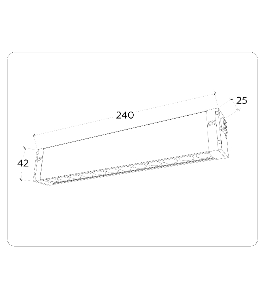 Управляемый светодиодный светильник для шинопровода Magnetic Ambrella light GL1302 BK черный IP20 12W 3000K-6400K 220V 24° 232*25*42 (Без ПДУ)