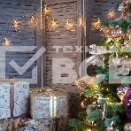 Гирлянда светодиодная «Кристаллы» бронзовые 10 LED, 1,5 м, прозрачный ПВХ, теплый белый свет свечения, 2 х АА (батарейки не в комплекте) NEON-NIGHT, фото3