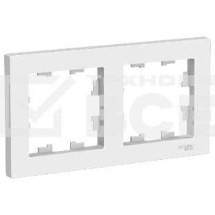 РАМКА Schneider-electric ATLASDESIGN 2-постовая , универсальная, БЕЛЫЙ