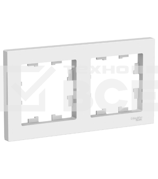 РАМКА Schneider-electric ATLASDESIGN 2-постовая , универсальная, БЕЛЫЙ