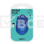 Мышь беспроводная Logitech M330 SILENT PLUS синий, 1000 dpi, радиоканал, USB, кнопки - 3, фото19