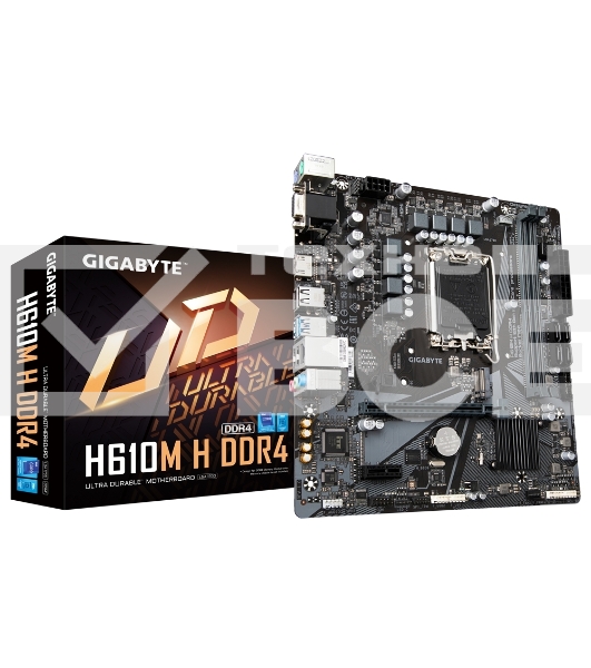 Материнская плата Gigabyte H610M H DDR4 Soc-1700 Intel H610 2xDDR4 mATX AC`97 8ch(7.1) GbLAN+VGA+HDMI