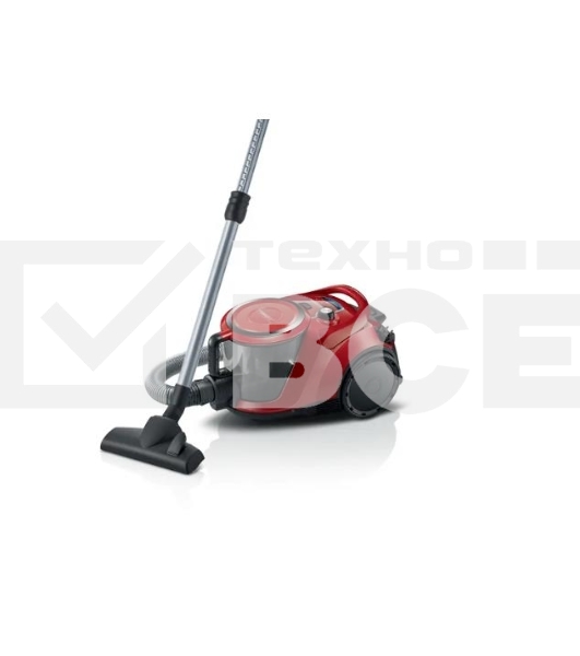 Пылесос Bosch BGS412234A красный, 2200 Вт, уборка сухая, пылесборник контейнер, 2.4 л