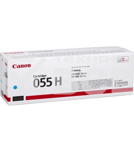 Картридж лазерный Canon 055 H C (3019C002) голубой (5900стр.) для Canon i-SENSYS серий MF740, LBP660