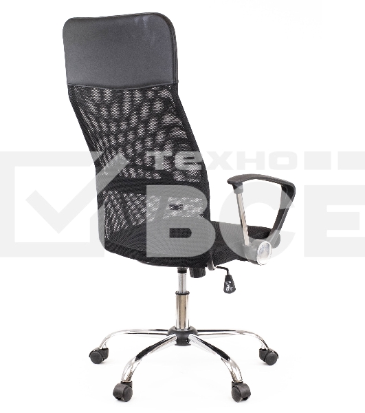 Кресло офисное Everprof Ultra T черный (Акриловая сетка, ткань, хром, ролики, ТопГан)