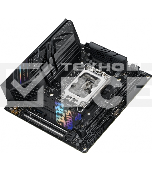 Материнская плата ASUS ROG STRIX B760-I GAMING WIFI, LGA 1700, Intel B760, 2xDDR5, 4xSATA, 2xM.2, 1xPCIe 5.0 x16, 1xHDMI, 1xDP, 1x 2.5Gb LAN, 3xUSB-A 2.0, 3xUSB-A 3.2 Gen 1, 1xUSB-C 3.2 Gen 1, 1xUSB-C 3.2 Gen 2x2, 5x3.5 мм, 7.1, Mini-ITX