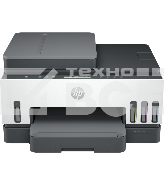 МФУ струйное HP Smart Tank 750 AiO, А4, цветной, печ. до 15/9 стр/мин., скан. до 8 стр/мин., 4800x1200 dpi (печ.), 1200x1200 dpi (скан.), Bluetooth, USB, Wi-Fi