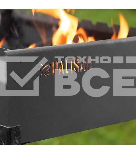 Мангал сварной, 605х375х138/640 мм, сталь 2 мм, Camping  Palisad