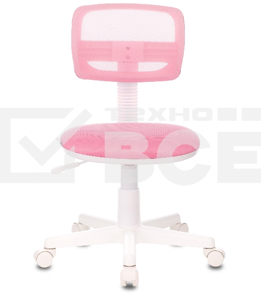 Кресло детское Бюрократ CH-W299/PK/TW-13A TW-06A TW-13A розовый спинка сетка (пластик белый)