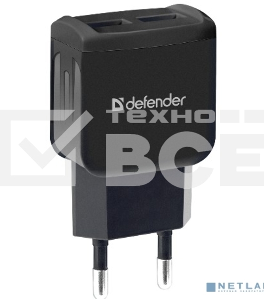Сетевой адаптер Defender UPC-21 2xUSB,5V/2.1А кабель microUSB