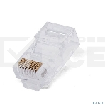 Коннектор RJ-45, Filum FL-NA-PLUG5E-2 5E кат., 8p8c, 6 мкм, универсальный, для одножильного и многожильного кабеля, уп/10 шт, фото 1