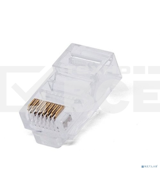 Коннектор RJ-45, Filum FL-NA-PLUG5E-2 5E кат., 8p8c, 6 мкм, универсальный, для одножильного и многожильного кабеля, уп/10 шт