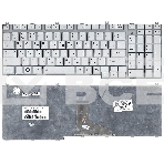 Клавиатура для ноутбука Toshiba Satellite P205-S6237 серебристая (шлейф по центру), фото4