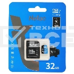 Флеш карта microSDHC 32GB Netac P500 <NT02P500STN-032G-R> (с SD адаптером) 80MB/s, фото5