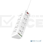 Сетевой удлинитель LDNIO SC10610/ 2м/ 10 розеток EU_UK_US/ 2500W/ 6 USB: QC 3.0+PD 3.0 30W/ White, фото4