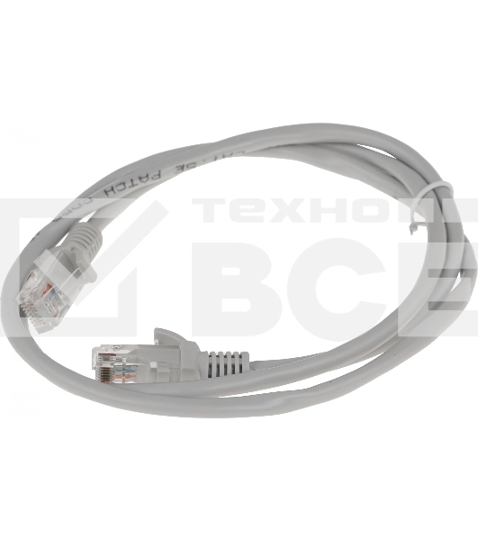 Патч-корд Premier PP12-1M 1000Гбит/с UTP 4 пары cat.5E CCA molded 1м серый RJ-45 (m)-RJ-45 (m)