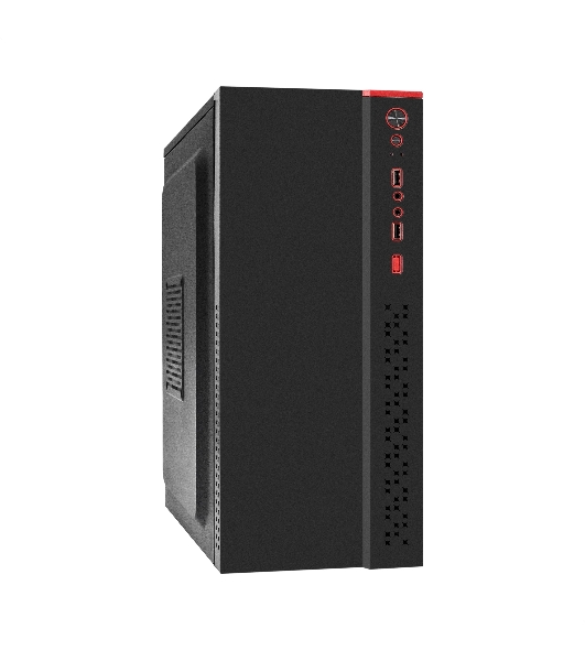 Компьютерный корпус Miditower ExeGate AA-443 (ATX, без БП, 2*USB+HD Audio, черный)