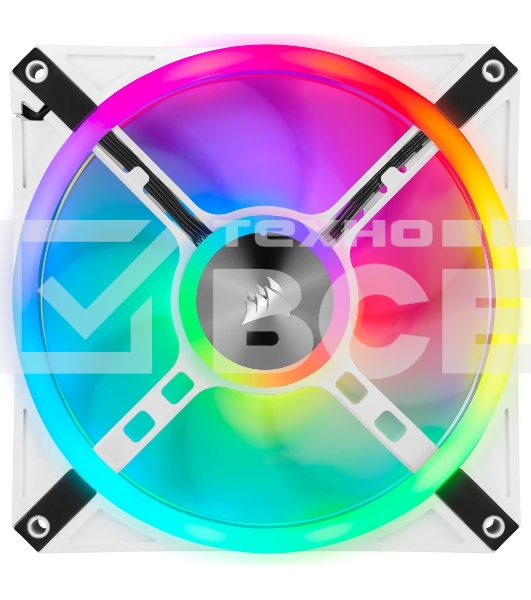 Комплект вентиляторов Corsair iCUE QL140 RGb CO-9050106-WW 140мм PWM белый Fan — Dual Fan Kit with Lighting Node CORE