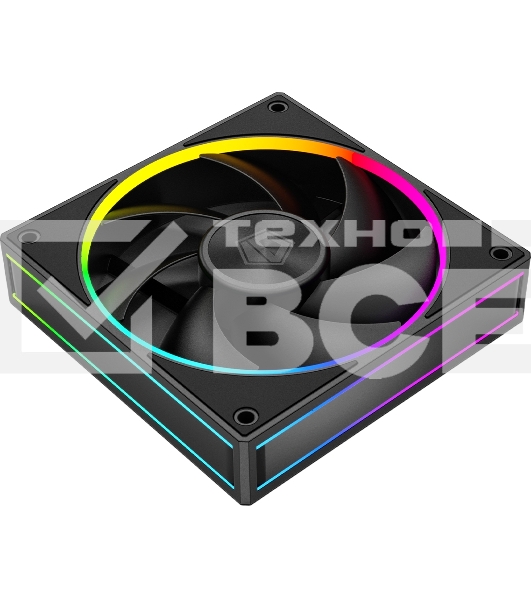 Вентилятор для корпуса ID-Cooling AF-127-ARGb-K черный, 120 мм, 2000 об/мин, 29.9 дБ, 4 pin