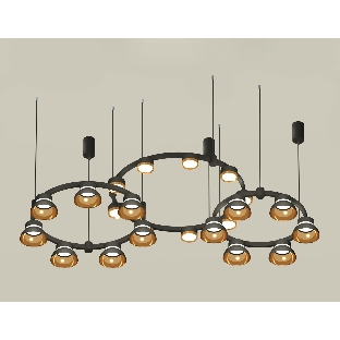 Светильник Ambrella light XR92092000/22 SBK/PYG/CL черный песок/золото желтое полированное/прозрачный GX53