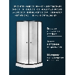 Душевой уголок BAU Dream Hit Black с поддоном 100x100х195, рифленое закаленное стекло, черный профил, фото8