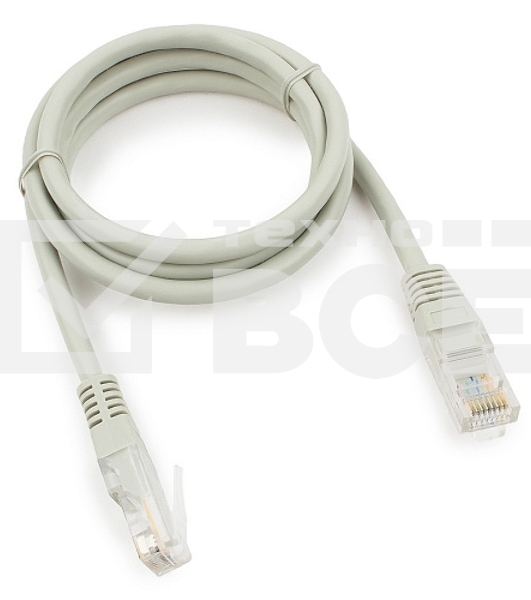 Патч-корд медный UTP Cablexpert PP10-1M кат.5e, 1м, литой, многожильный (серый)