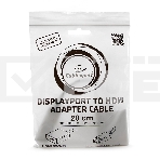 Переходник DisplayPort ->; HDMI Cablexpert A-DPM-HDMIF-002-W 20M/19F, белый, пакет (078733), фото2