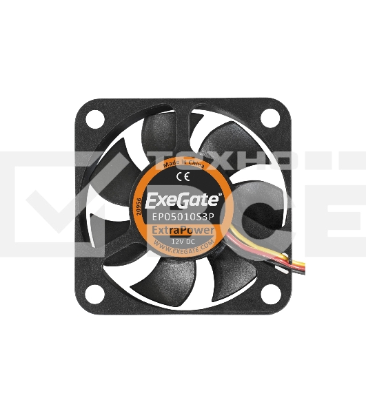 Вентилятор для корпуса ExeGate ExtraPower EP05010S3P черный, 50 мм, 6500 об/мин, 36 дБ, 3 pin