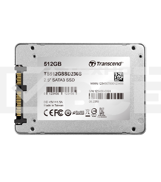 Накопитель SSD Transcend 230S, 512Gb, SATA III, 2.5