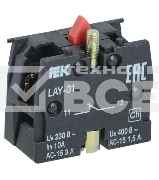Блок контактный 1р для LAY5 ИЭК BDK11
