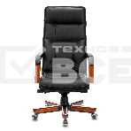Кресло руководителя Бюрократ T-9927WALNUT/BLACK черный, кожа, крестовина дерево, фото8