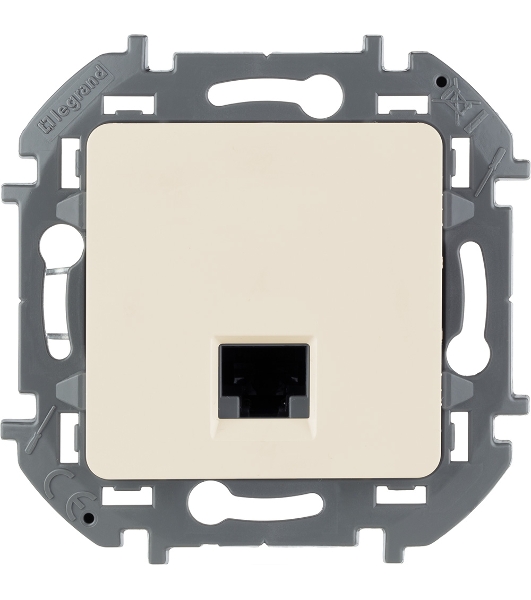 Информационная розетка RJ45 категория 6 UTP слоновая кость