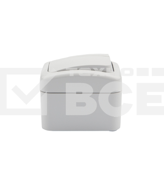 Выключатель двухклавишный KRANZ Mini OG открытой установки, IP54 белый