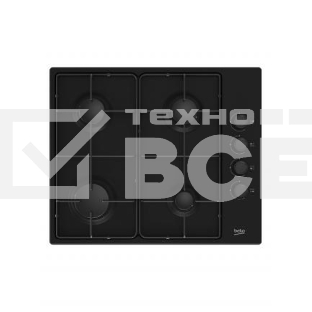 Встраиваемая газовая варочная поверхность Beko HIGG 64123 SB, Черный
