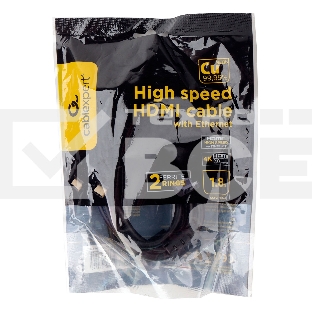 Кабель HDMI Cablexpert CCF2-HDMI4-6, 19M/19M, v2.0, медь, позол.разъемы, экран, 2 фер.кольца, 1,8м, черный, пакет