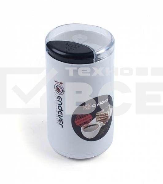 Кофемолка Endever Costa-1053, 250 Вт, 15000 об/мин, вес продукта для помола 100 гр, ABS-пластик, защита от перегрева двигателя