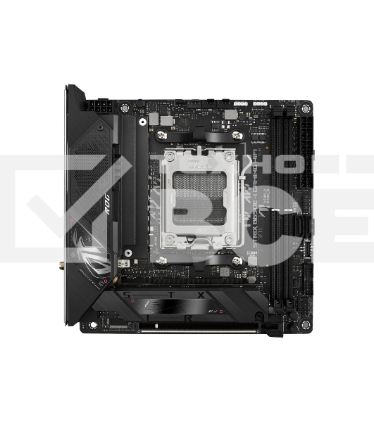 Материнская плата ASUS ROG STRIX B650E-I GAMING WIFI, AM5, AMD B650, 2xDDR5, 2xSATA, 2xM.2, 1xPCIe 5.0 x16, 1xHDMI, 1x 2.5Gb LAN, 4xUSB-A 3.2 Gen 2, 1xUSB-A 3.2 Gen 1, 1xUSB-C 3.2 Gen 2x2, 3x3.5 мм, 7.1, Mini-ITX