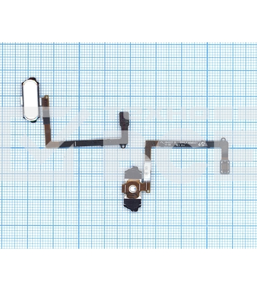 Кнопка HOME в сборе с механизмом и шлейфом для Samsung Galaxy S6 SM-G920F, белый